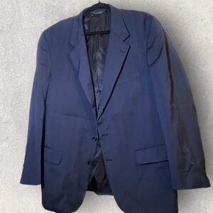 Vintage Christian Dior Blue Male 2 Piece Suit